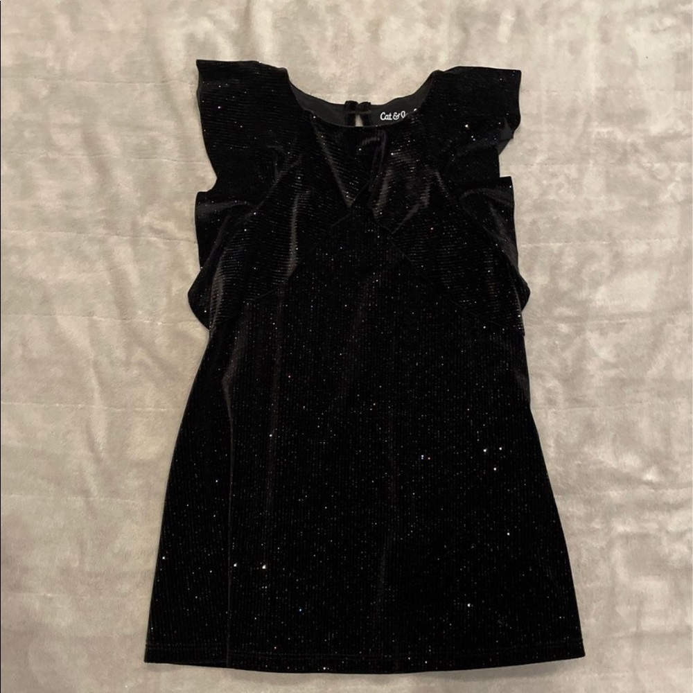 Cat & Jack Black Sparkle Dress Size 4